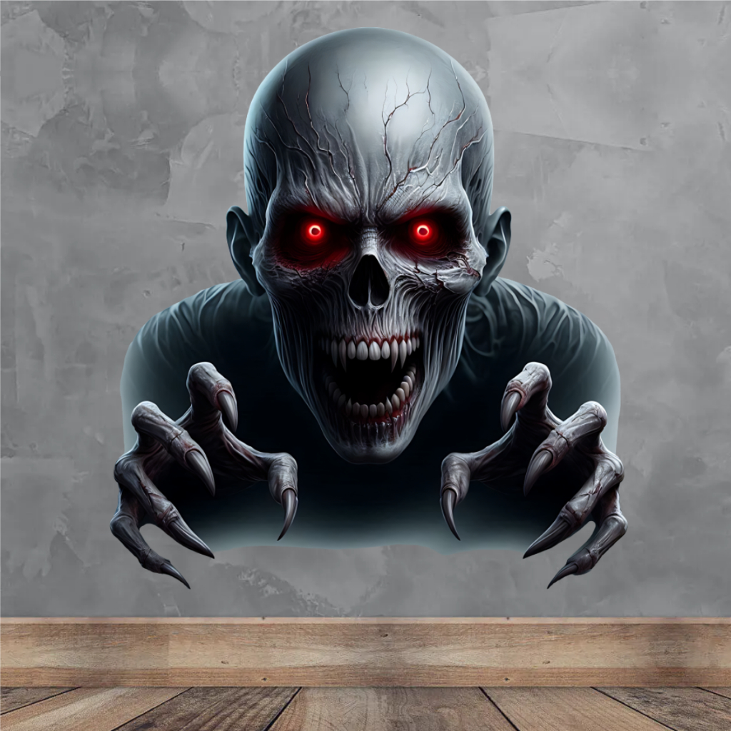FANTASMA - Adesivo Grande Zombie Apocalipse Zumbi Para Parede 35x50cm