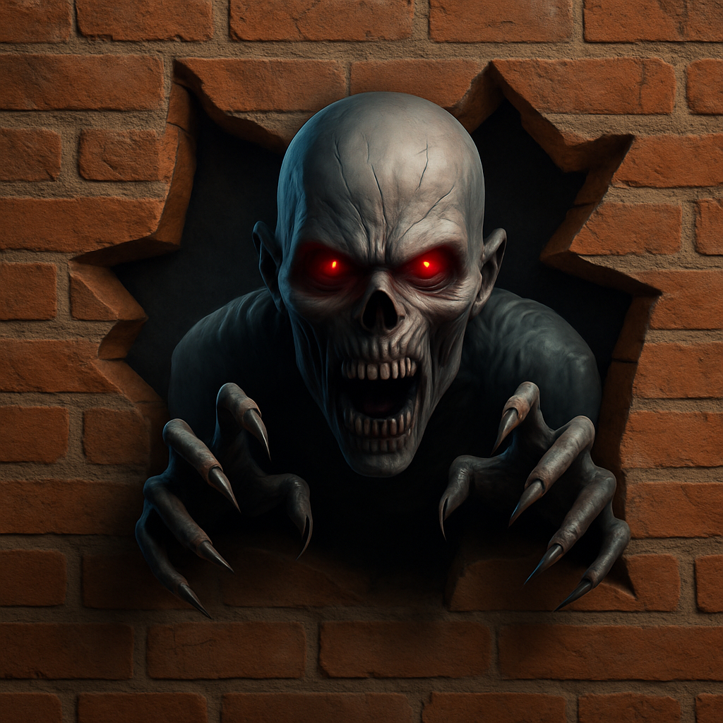 FANTASMA 2 - Adesivo Grande Zombie Apocalipse Zumbi Para Parede 65x68cm