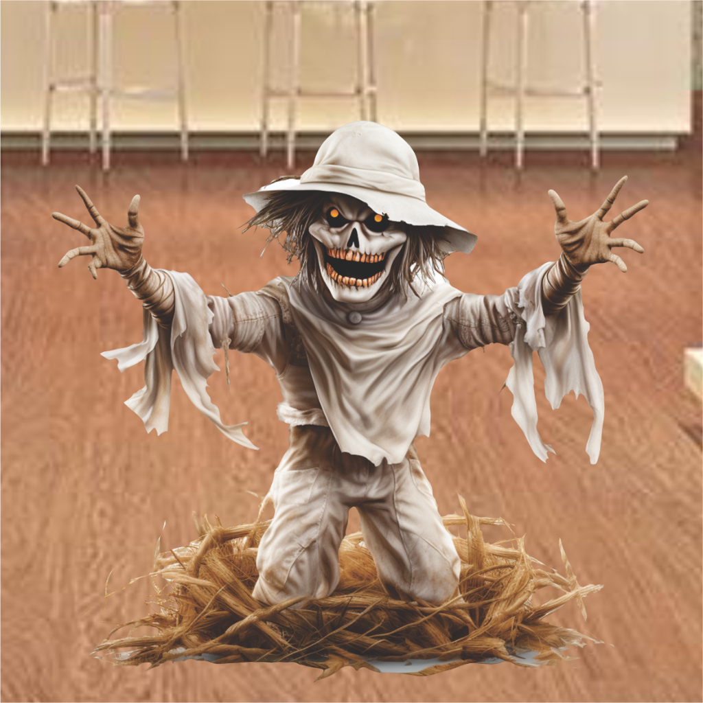 Espantalho Zumbi - Adesivo Decorativo Zombie Halloween Apocalipse Zumbi Festa 35x50cm