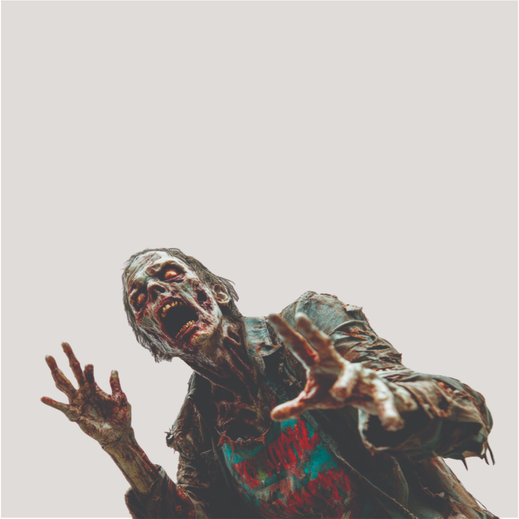 Zombie  3 - Adesivo Realista 3D Gigante Decoração Halloween Terror 26X45CM