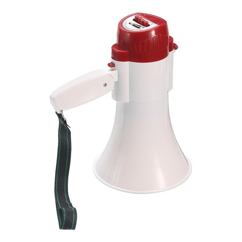 Megafone  Portátil Com Sirene Gravador Recarregável