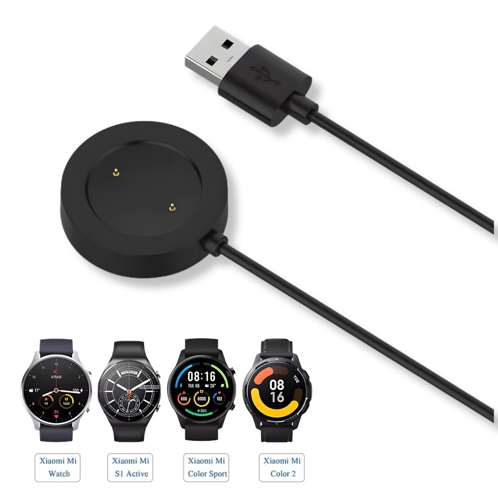 Carregador USB para Smartwatch Xiaomi Mi Watch S1 Active Color 2 Sport