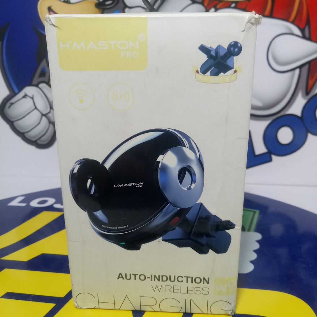 Suporte Veicular Sem Fio 15w Hmaston 2 Em 1 Fast Charger W9