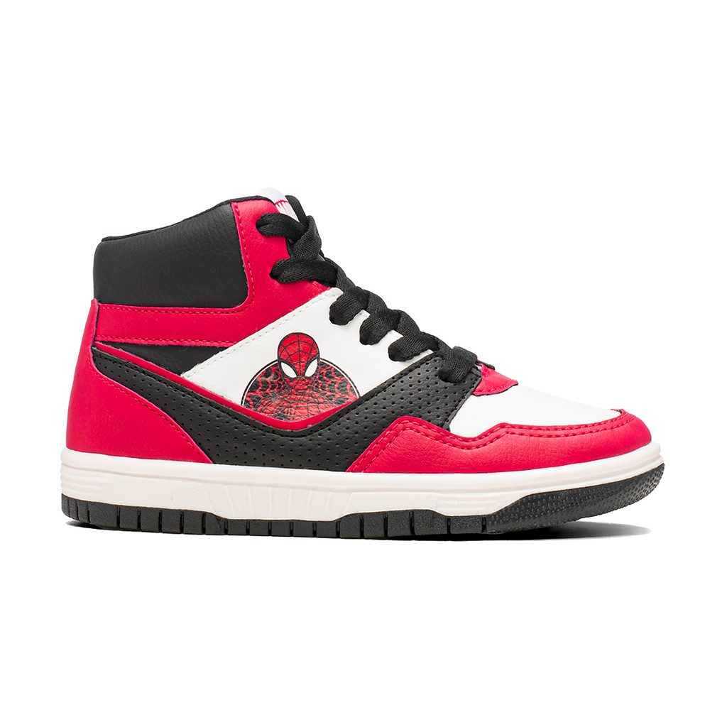 Tenis Infantil Meninos Cano Alto Spiderman Casual Original Marvel