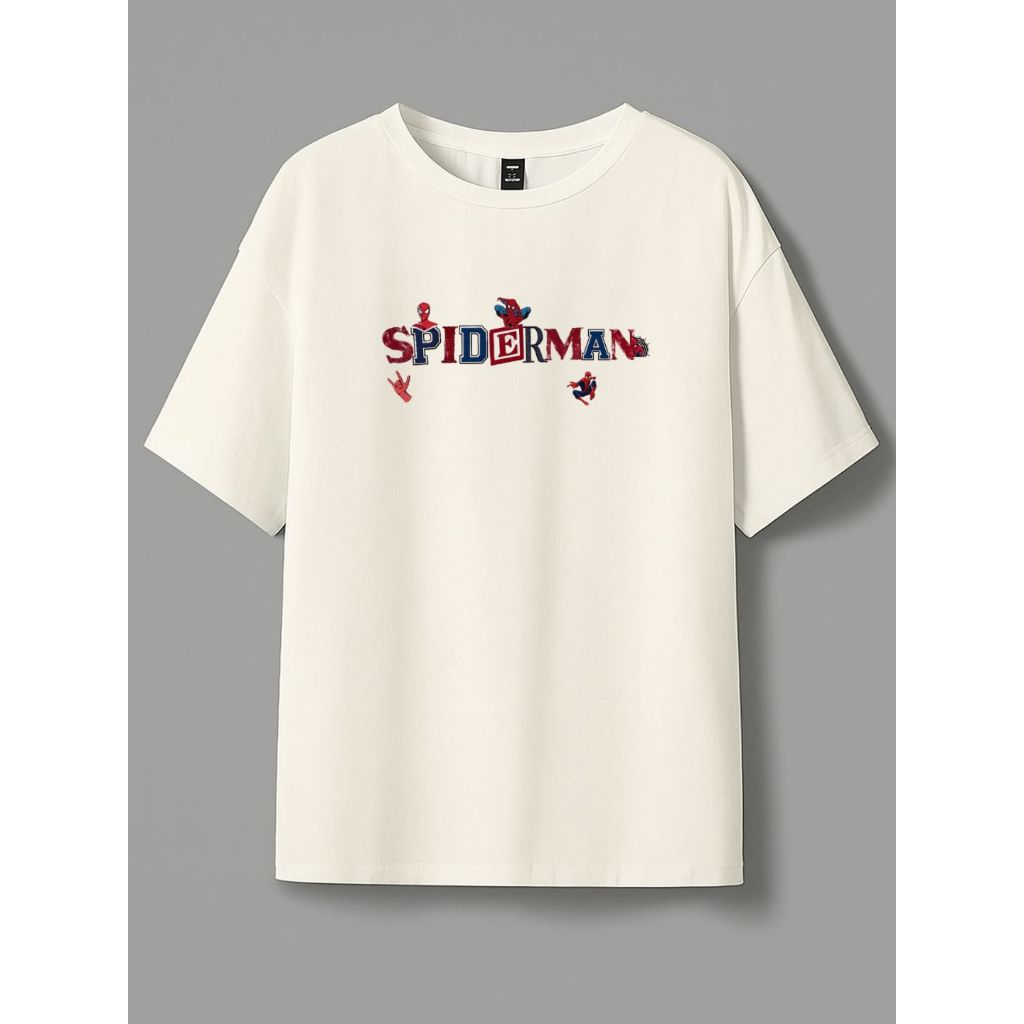 Blusa Spider Man Filme Algodão Camisa Homem-Aranha Casual Unissex Camiseta Marv