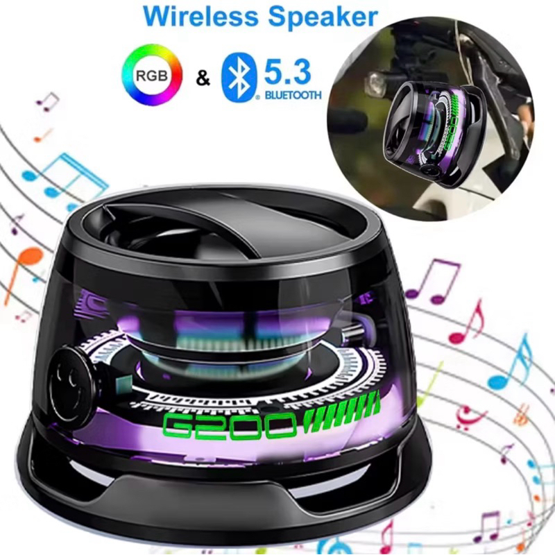Mini Alto-Falante G200 Multifuncional RGB Portátil Bluetooth/Suporte Para Telefone Som Magnético HD