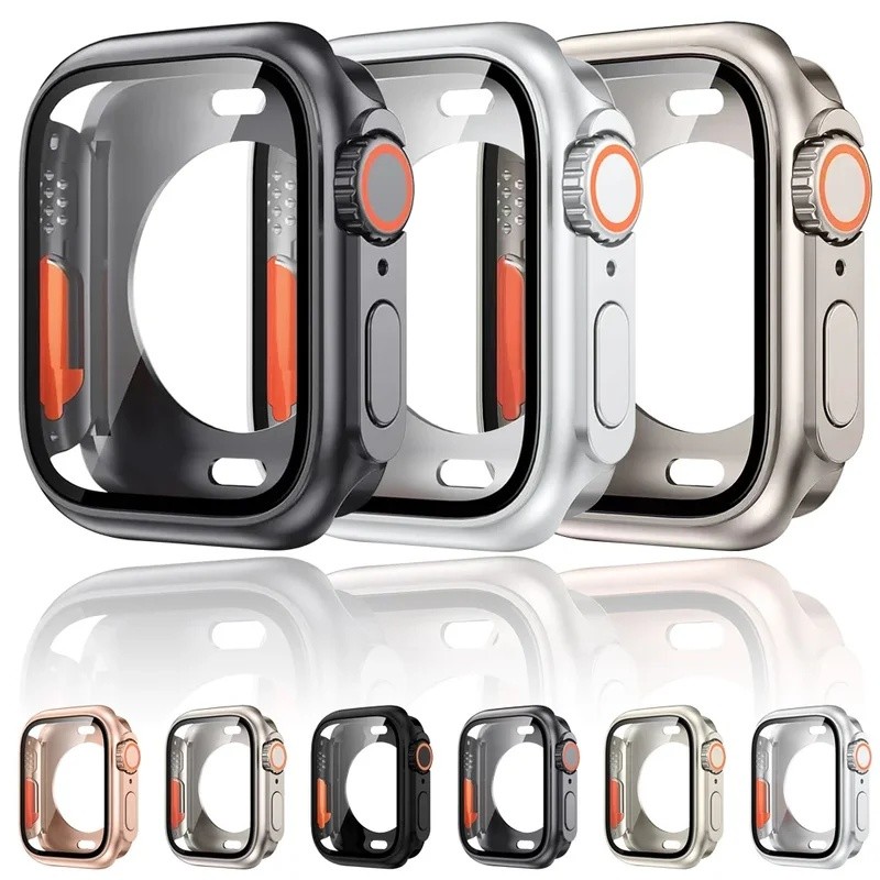 Capa Protetora de Tela para Apple Watch 46mm 42mm 45mm 44mm 41mm 40mm Protetor Rígido de PC para iwatch 12 11 10 9 8 7 6