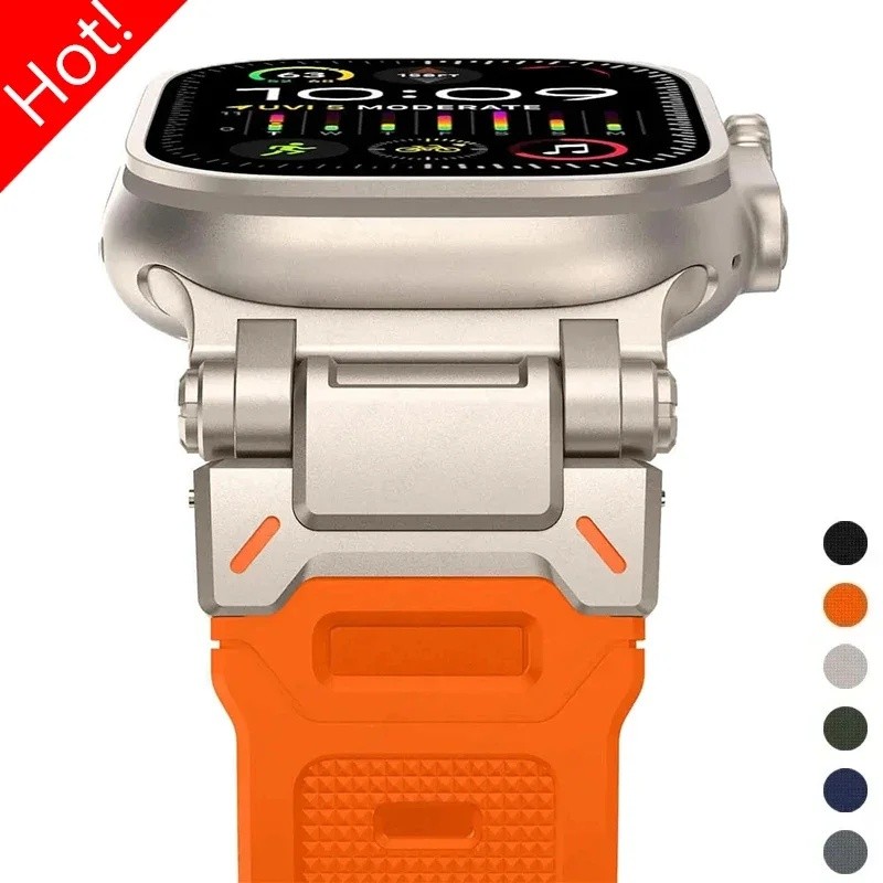 Pulseira de silicone macio para Apple Watch Ultra 4 3 2, 49mm 46mm 45mm 42mm 44mm, bracelete para IWatch Series 12 11 10