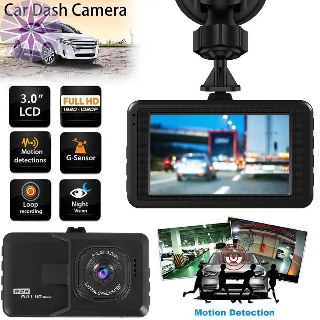 Dash Cam Smart Car Camera 1080P HD Câmera De Carro Reutilizável Gravador De Condução Com Display LCD De 3 