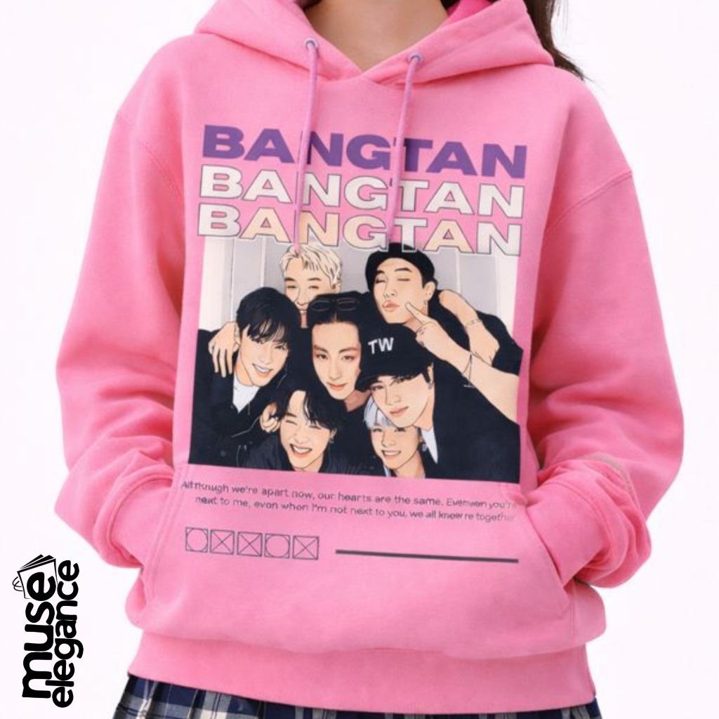 Moletom Canguru BTS Army Bangtan Boys Algodão Flanelado Macio Unissex