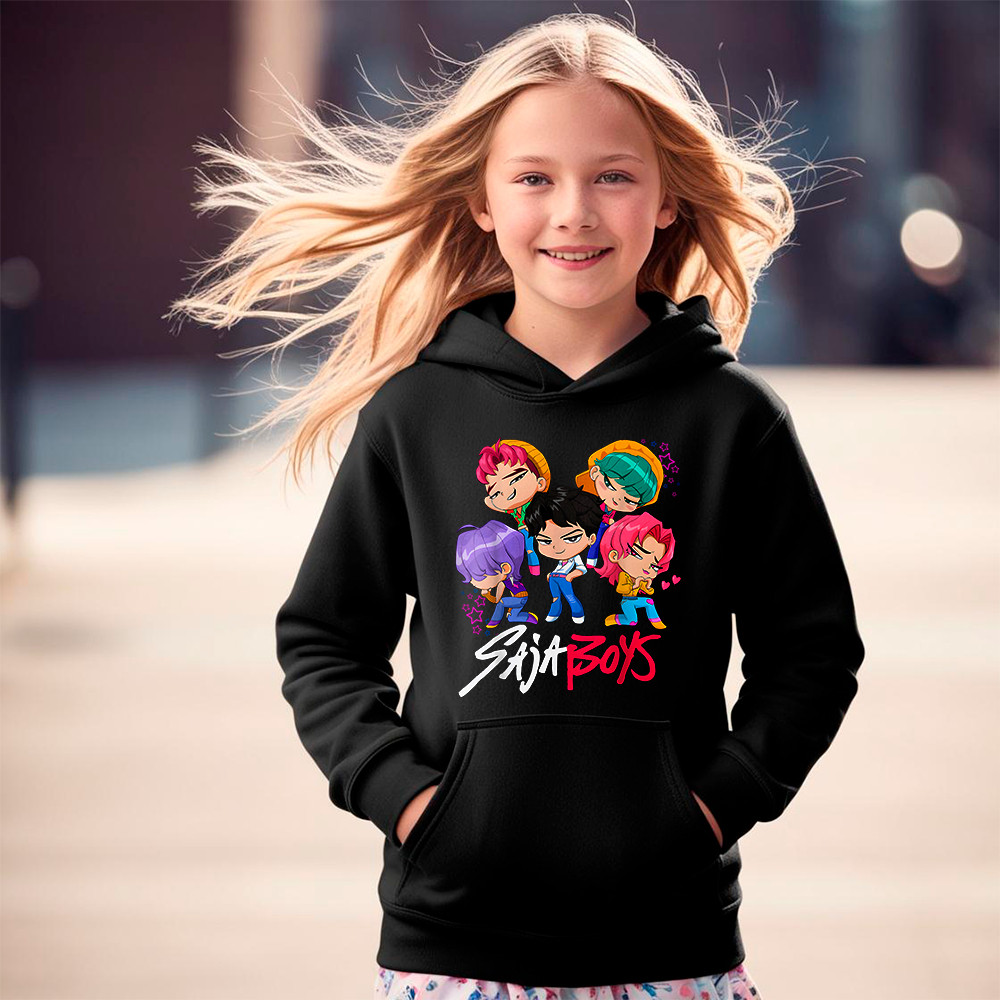 Blusa Moletom Infantil Saja Boys KPop Demon Hunters Menina