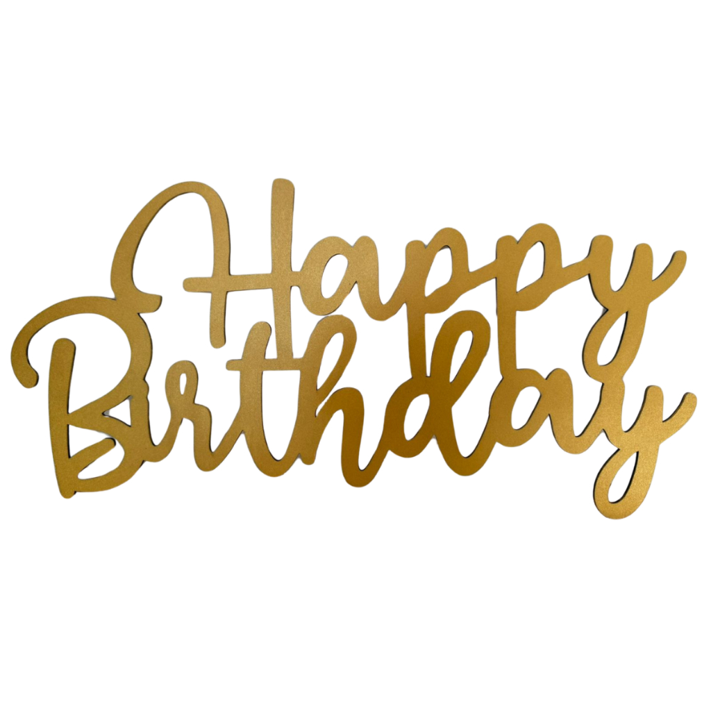 Painel Happy Birthday Mdf Decorativo Para Festa Aniversário