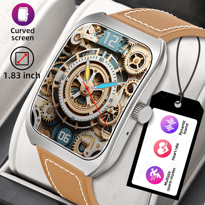 LIGE Men Smart Watch Monitor De Frequência Cardíaca À Prova D'água Esportes Vários Modos Esportivos Relógio Feminino