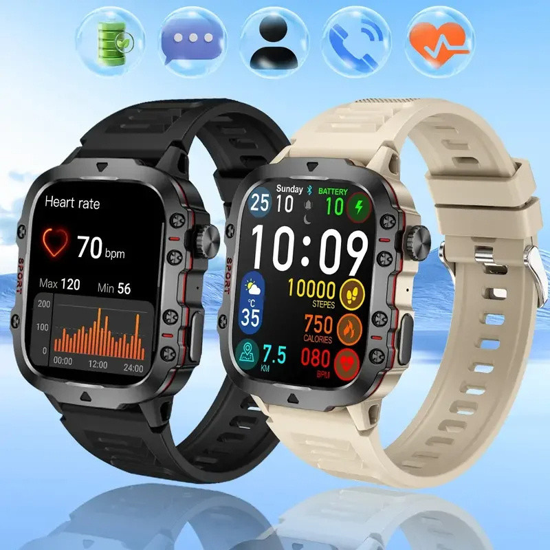 Novo Relógio QX11 Smart Watch Men Monitor De Oxigênio Sangue Esportivo Ao Ar Livre À Prova D'água Bluetooth Call Outdoor Sportmilita