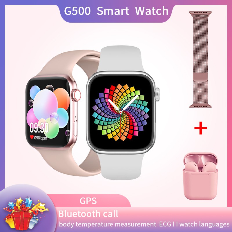 G500 Smart Watch Bluetooth Call 1.54HD Screen Heart Rate Replaceable Strap for iwo 12  Men Women