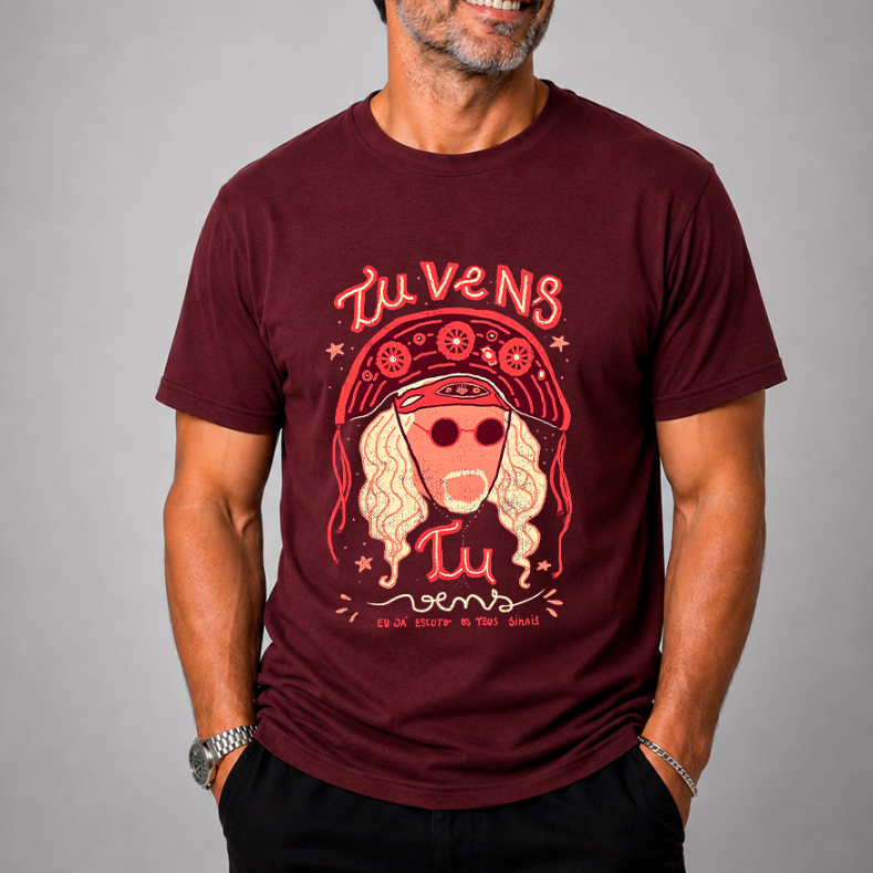Camiseta ALCEU VALENÇA TU VENS Streetwear Unissex 100% Algodão Músca Popular MPB