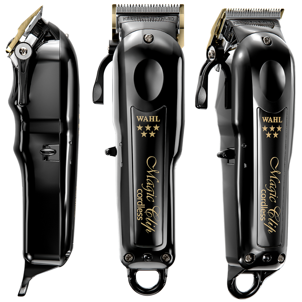 Máquina de Cortar Cabelo Profissional Wahl Magic Clip Black Cordless Sem Fio com 8 Pentes para Corte e Degradê