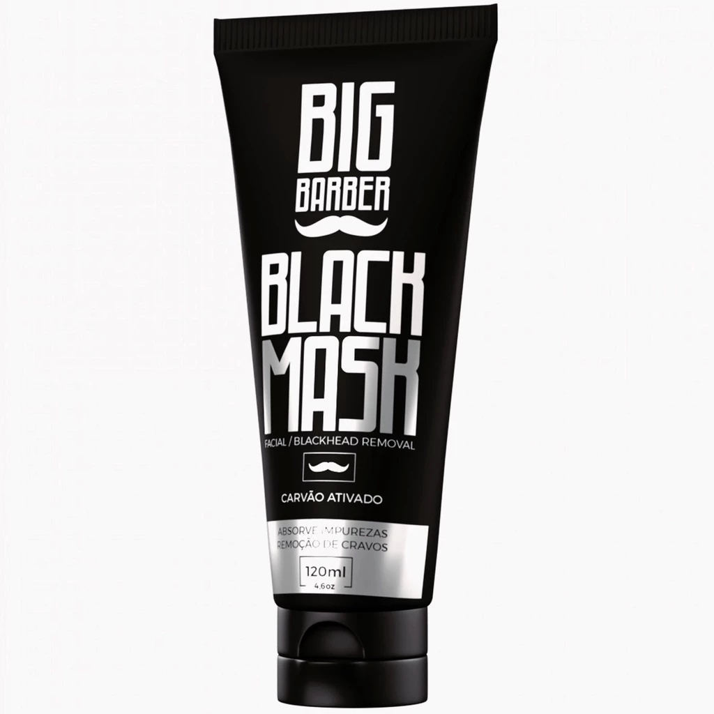 MÁSCARA DE REMOÇÃO DE CRAVOS BIG BARBER BLACK MASK 120ml PROFISSIONAL