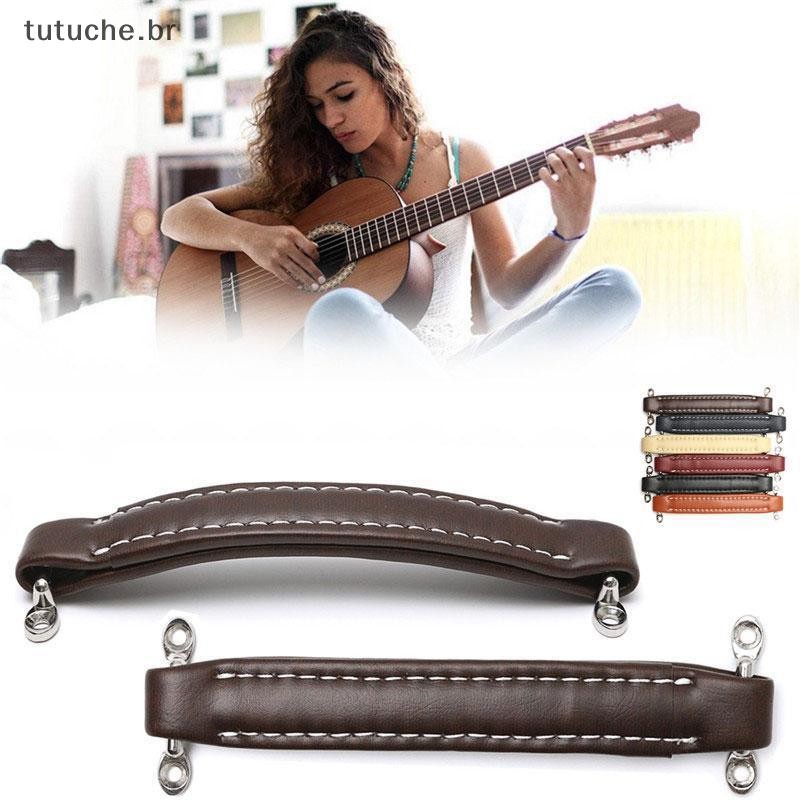 Alça Amplificadora De Guitarra De Couro Estilo Vintage TU Com Parafusos , Usada Para Amplificador , Alto-Falante , De En