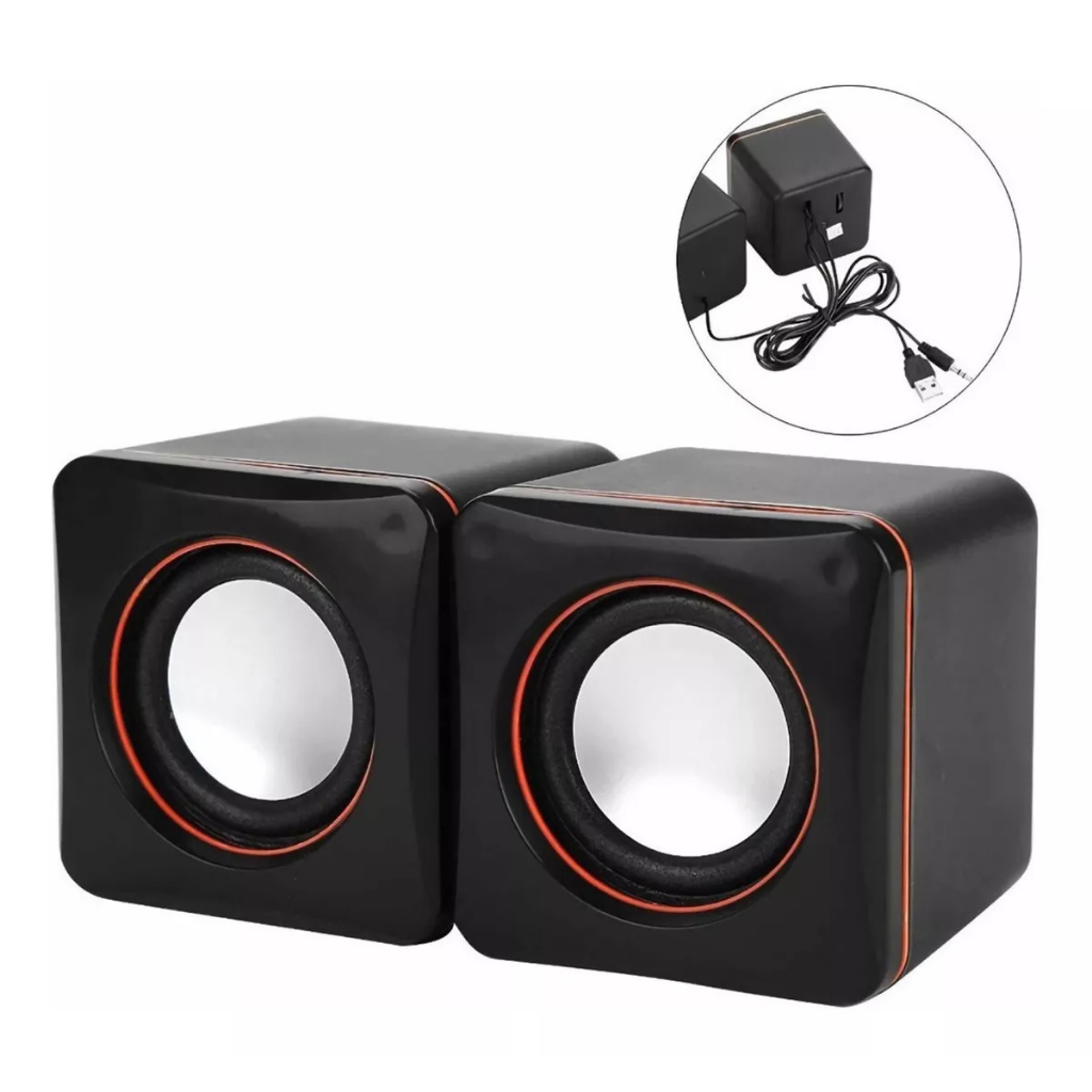 caixa caixinhas de som usb áudio pc e notebook stereo
