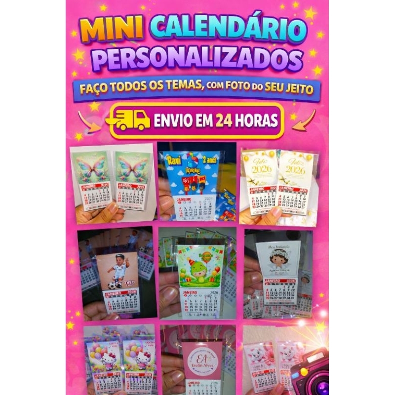 Mini calendário 2027 (ENVIO EM 24 HORAS)