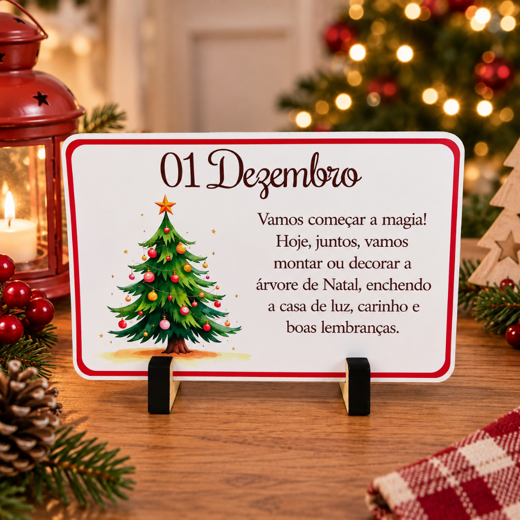 Calendário de Advento de Natal de Mesa – 24 Atividades em Família