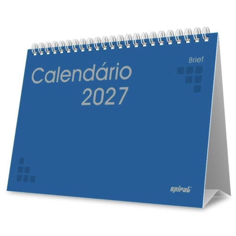 Calendário de mesa, 2027 Azul