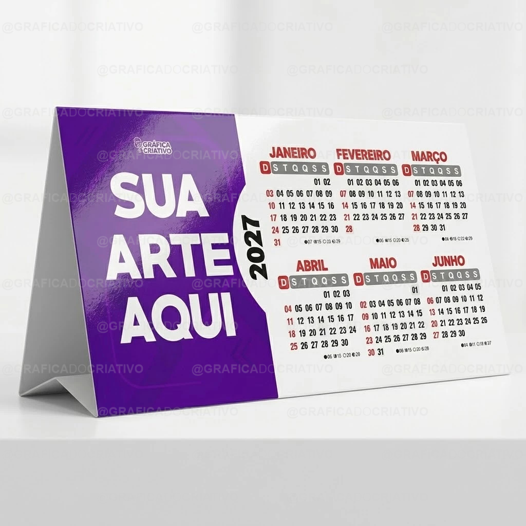 Calendário de Mesa Personalizado - 10~25und