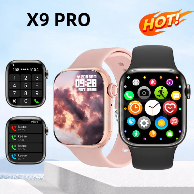 Calculadora Smart Watch X9 Pro Series 38mm/45mm, tela ilimitada, Monitor de pressão arterial-Saint Paulo, fornecimento