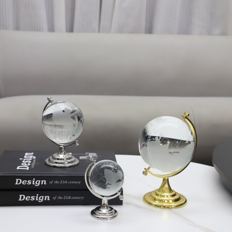DRLC Nordic-style creative mini crystal globe ornament, suitable for living rooms, bedrooms, hallways, desktops, model h