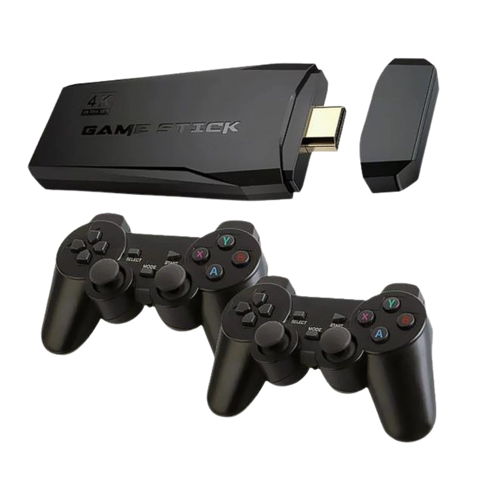 Game Stick Retrô 4K 20000 Jogos 64GB Wireless HDMI 2 Controles Sem Fio Original LH-68