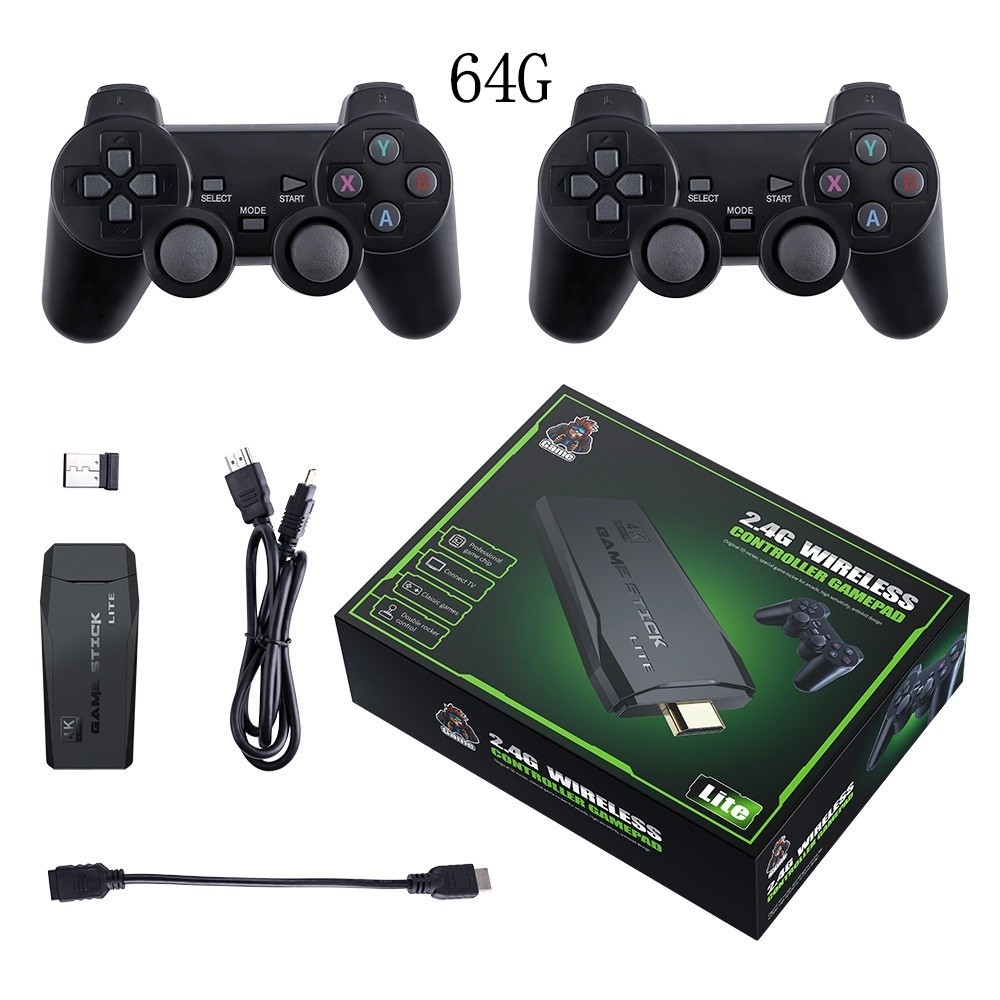 Retro Classic Home Game Console Video Game Console 4K with 10000 Gaming 2.4G Wireless Controller 64G