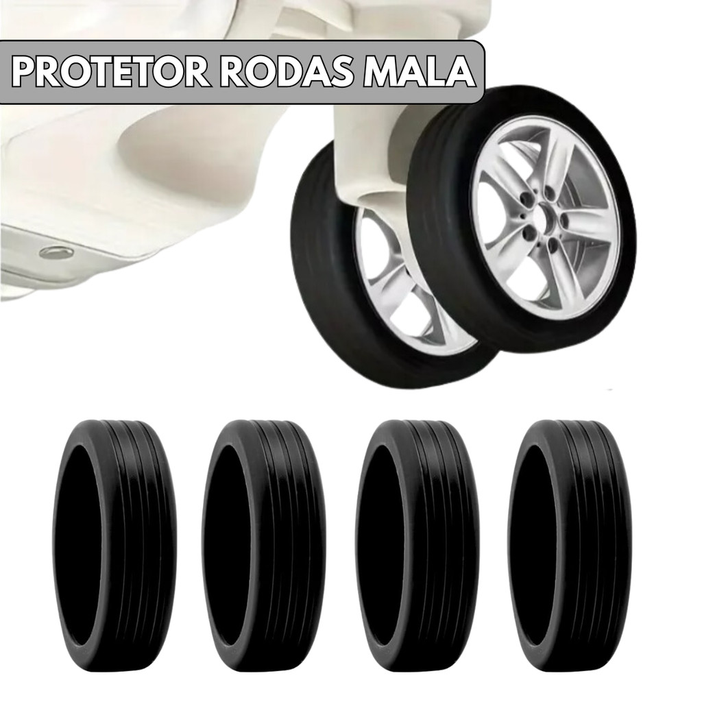 Kit 4/8/12 Capa Protetora De Roda De Bagagem Com Amortecimento De Ruído Design Simples