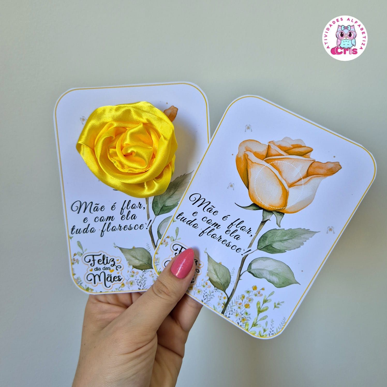 Flor de cetim dia das mães