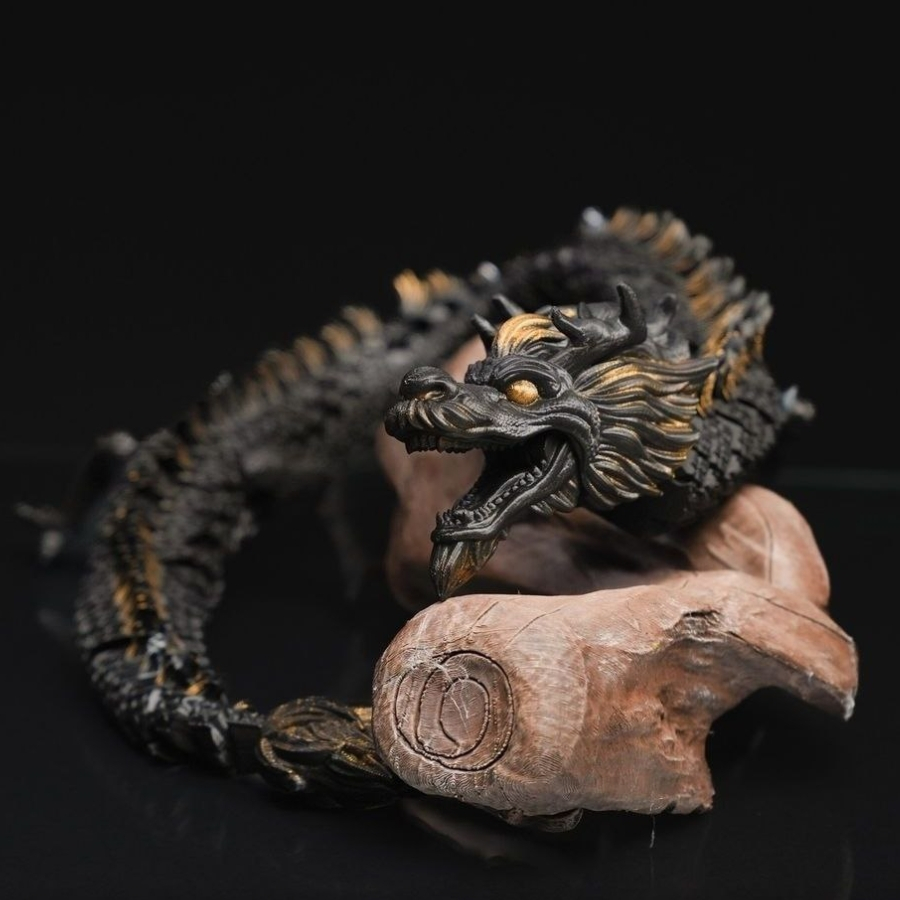 Articulado Flexi Flood Dragon 3D Impresso Figura Mítica Móvel Pronto Estoque