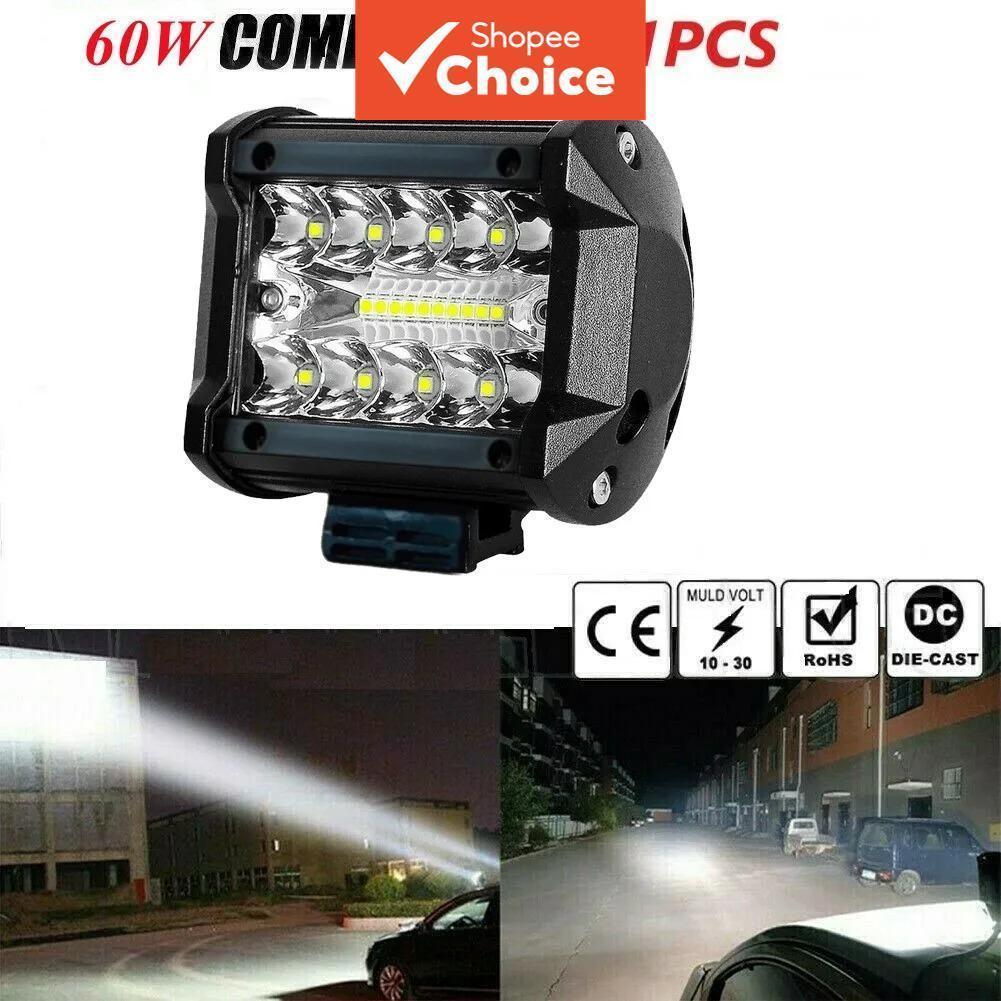 Luzes LED Pod 1pcs/2pcs 4 Polegadas Spot Flood Combo Lâmpadas De Trabalho Para Caminhão ATV Jeep