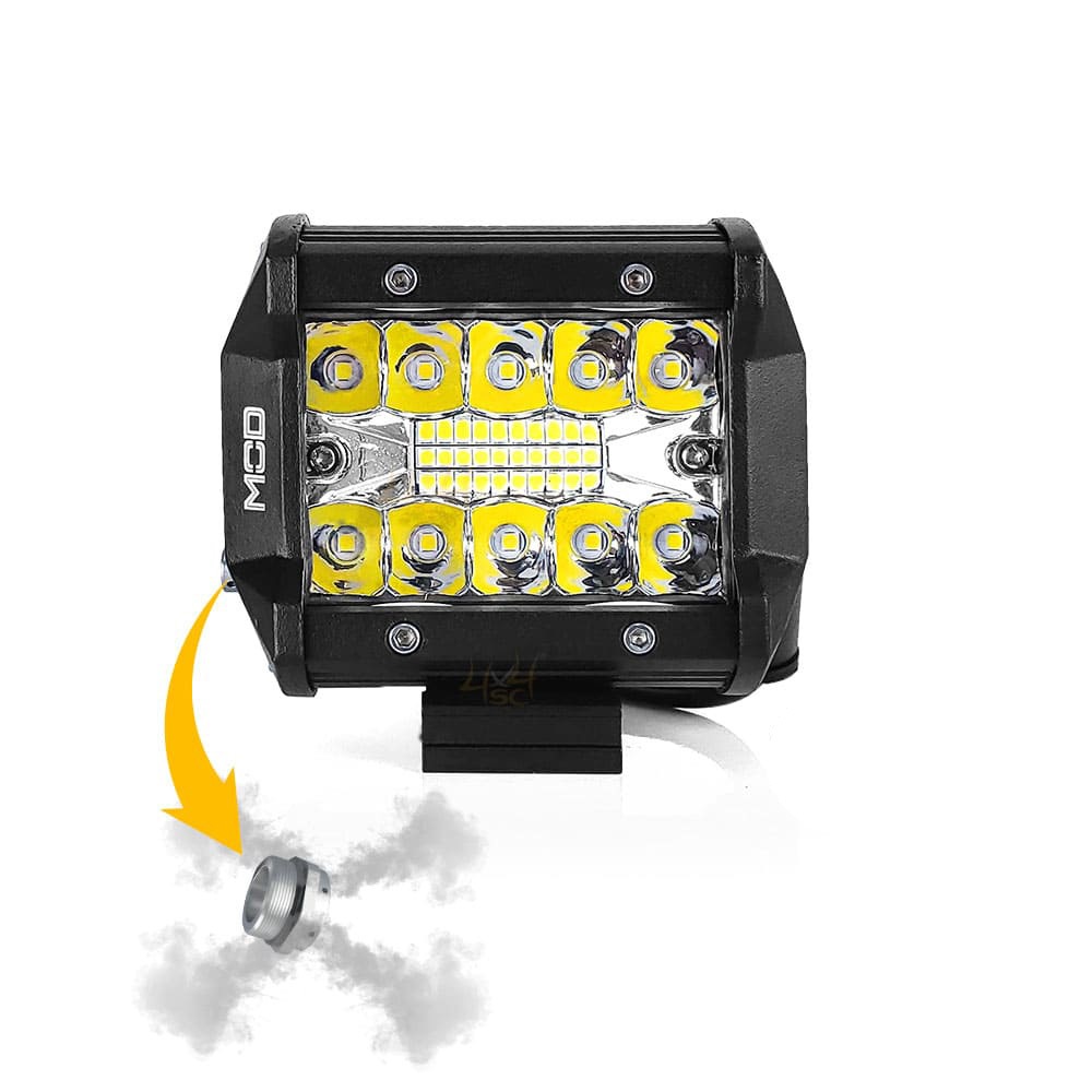Farol Milha Led Automotivo Mod LEDs 60W 6500K Lente 8D Foco Spot e Flood 9,5cm