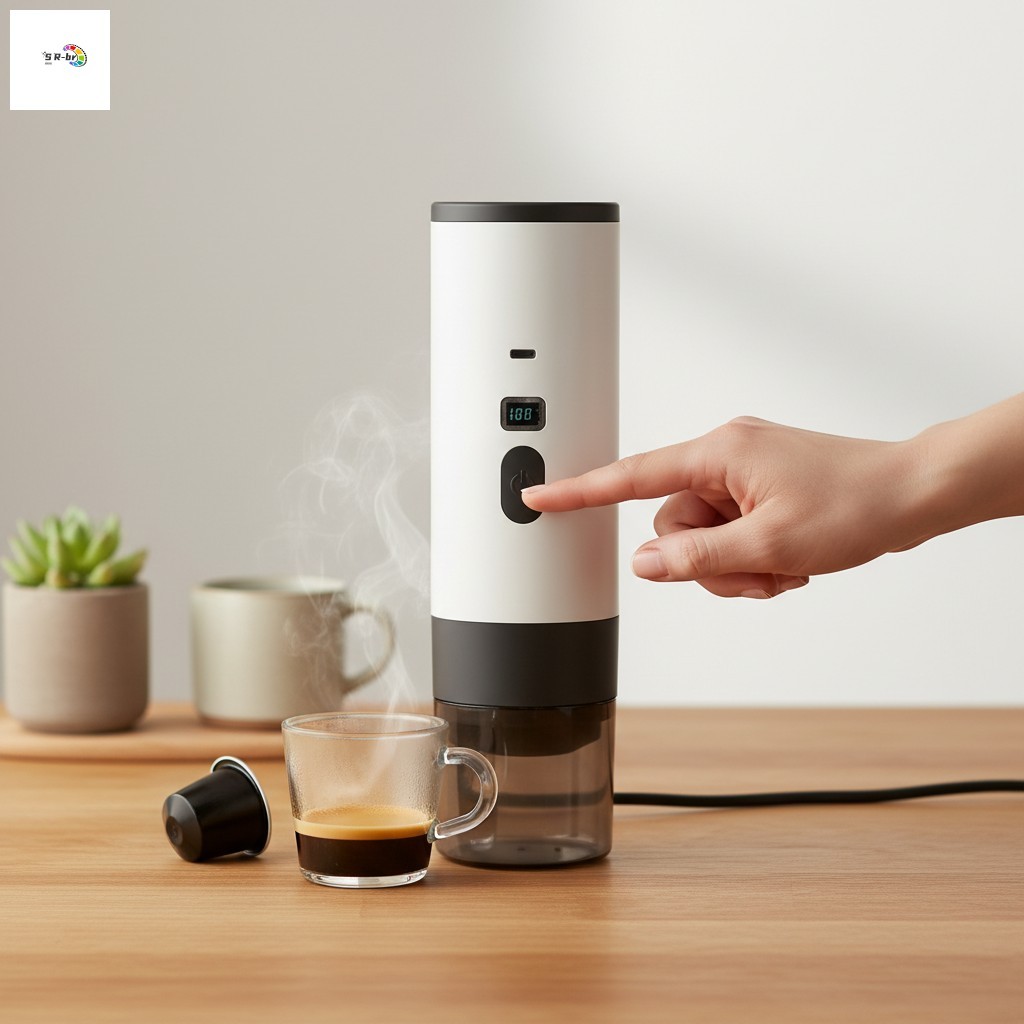 Máquina Elétrica Portátil De Café Expresso-Cafeteira Cápsula Para Home Office