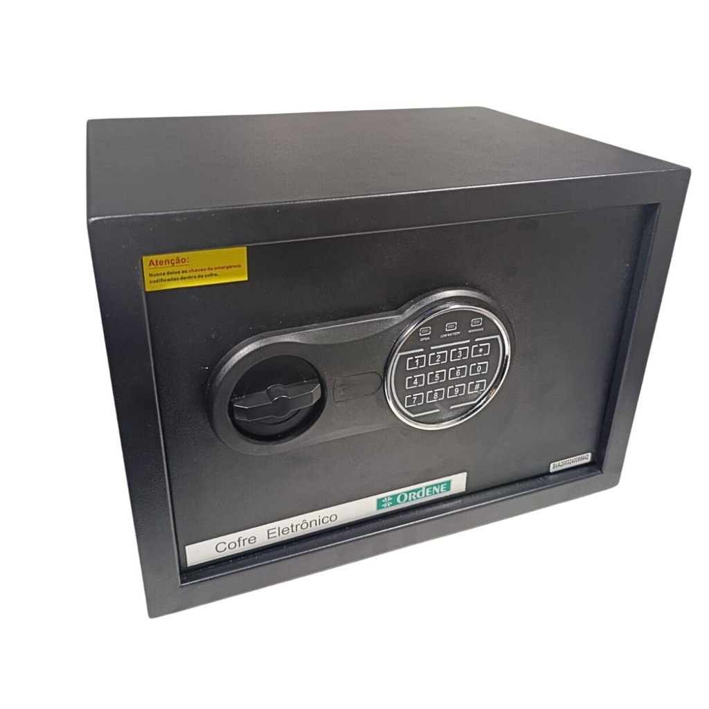 Cofre Office Line Aco Digital Preto 16L Ordene