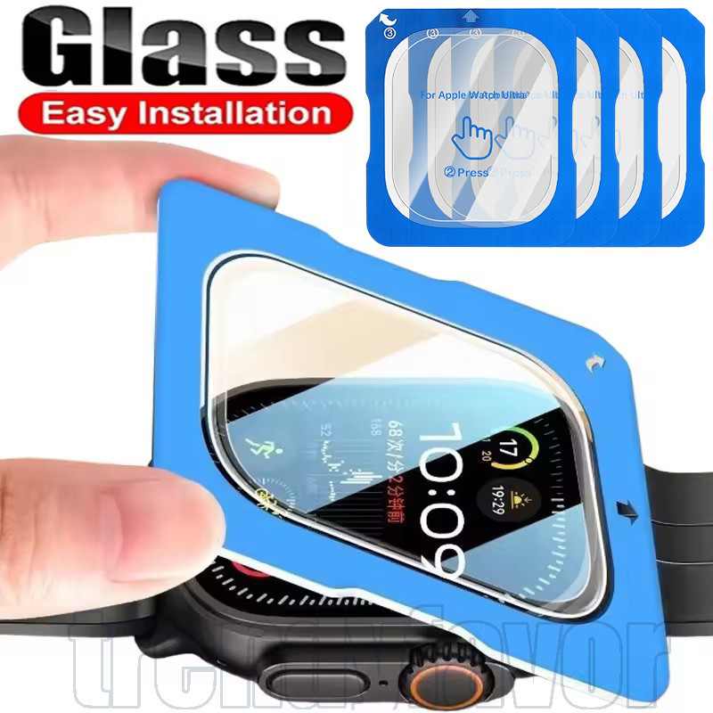 Película De Tela De Posição De Relógio De 1/3/5 Unidades-Vidro Temperado Transparente HD-Para Apple Watch S11 Ultra3-Pro