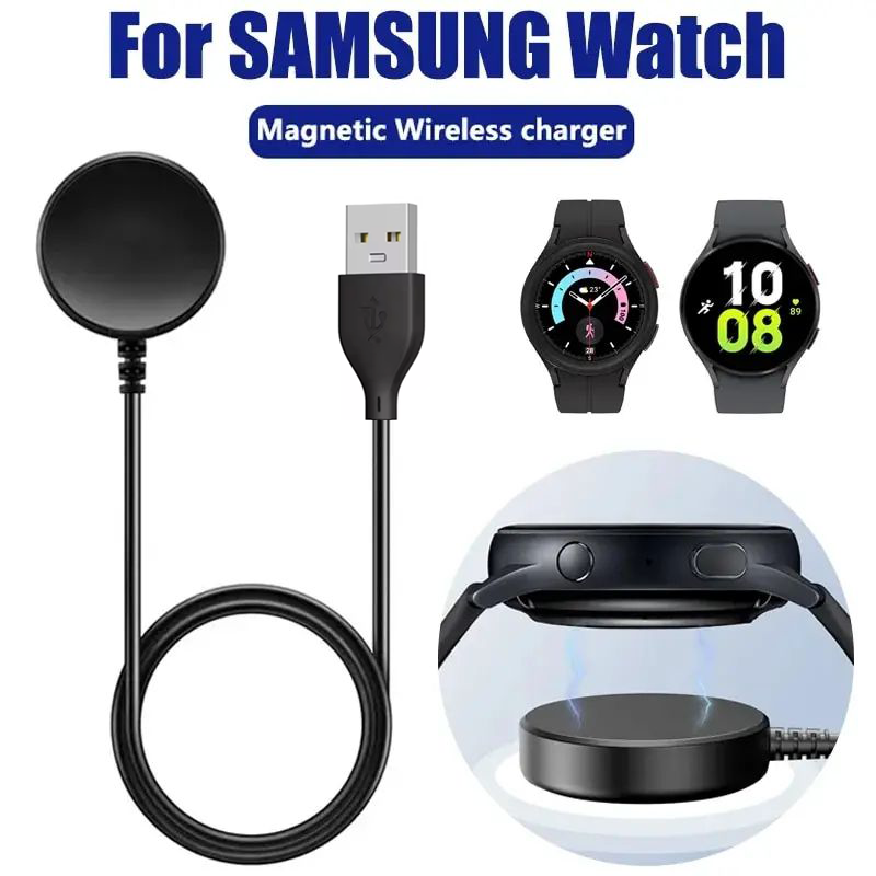 Para Samsung Galaxy Watch 6 5 4 Pro Carregador Magnético Dock Cabo Usb De Carregamento Rápido