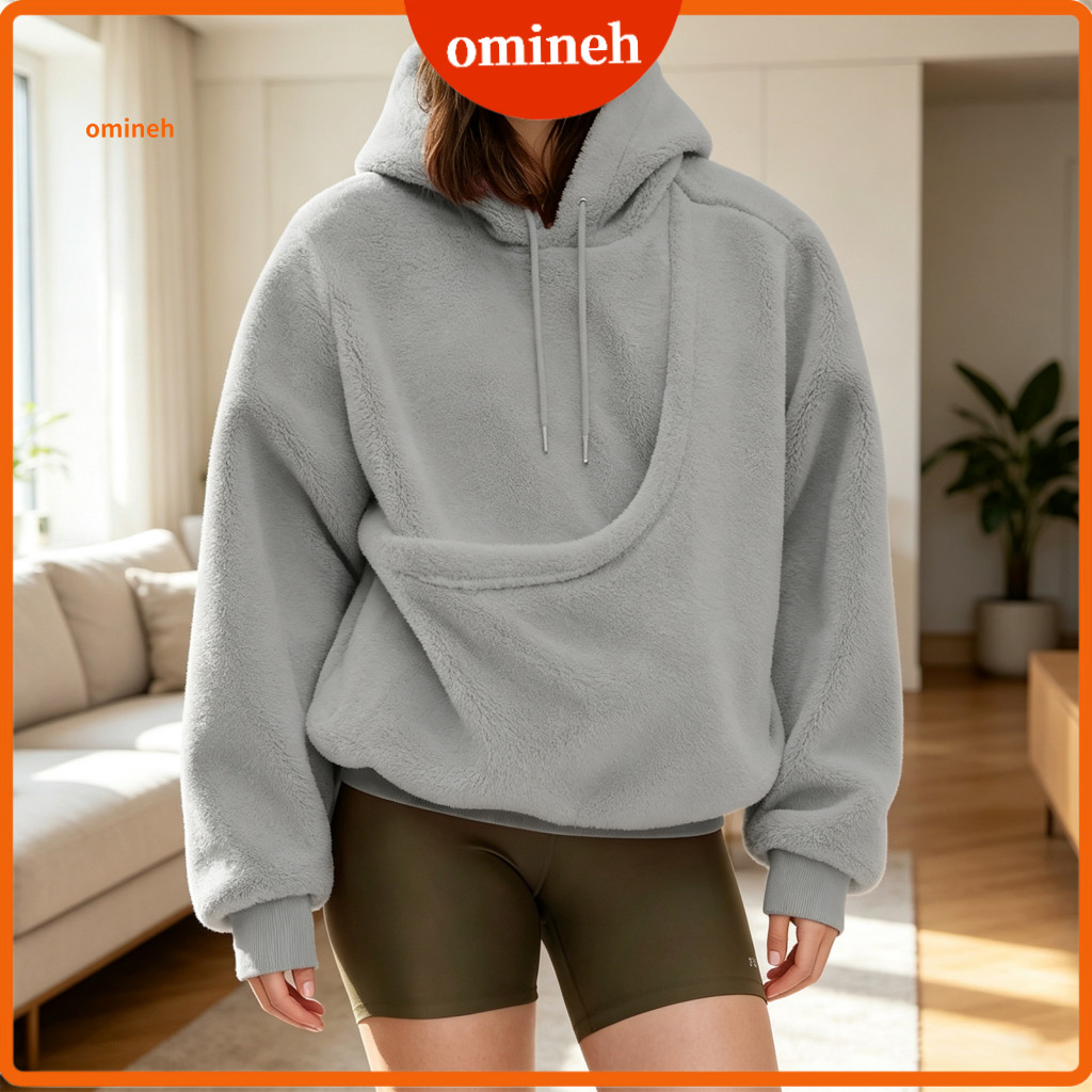 Soft Fleece Hoodie Women Pullover Women’s Pet Carrier – Long Sleeve with Front Pouch Loose Fit Hooded for Autumn for