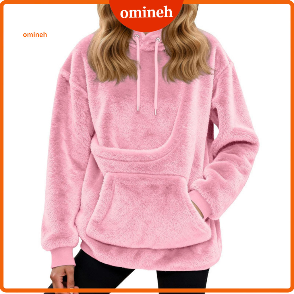 Oversized Pet Pouch Hoodie Women Women’s Fuzzy with Kangaroo – Cozy Dog Cat Carrier Pullover for Fall Winter for