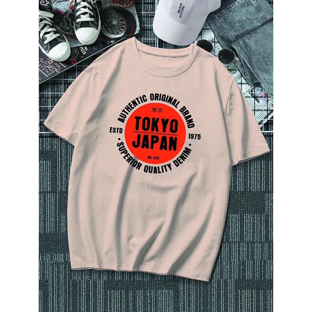 Camiseta Original Brand Tokyo Estilo Vintage Denim Tecido Algodão Blusa Camisa Unissex Estampada Quality Casual Look