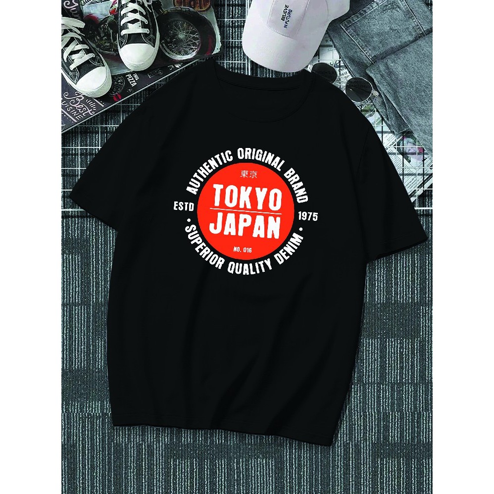 Camisa Estilo Japão Tokyo Brand Estampa Autêntica Blusa Denim Vintage Superior Quality Algodão Camiseta Unissex Urbana