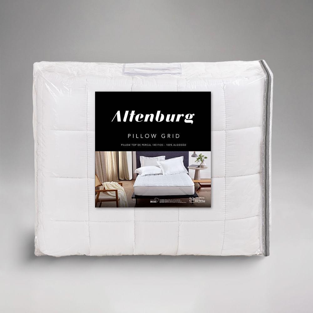 Pillow Top Casal Altenburg Grid Branco
