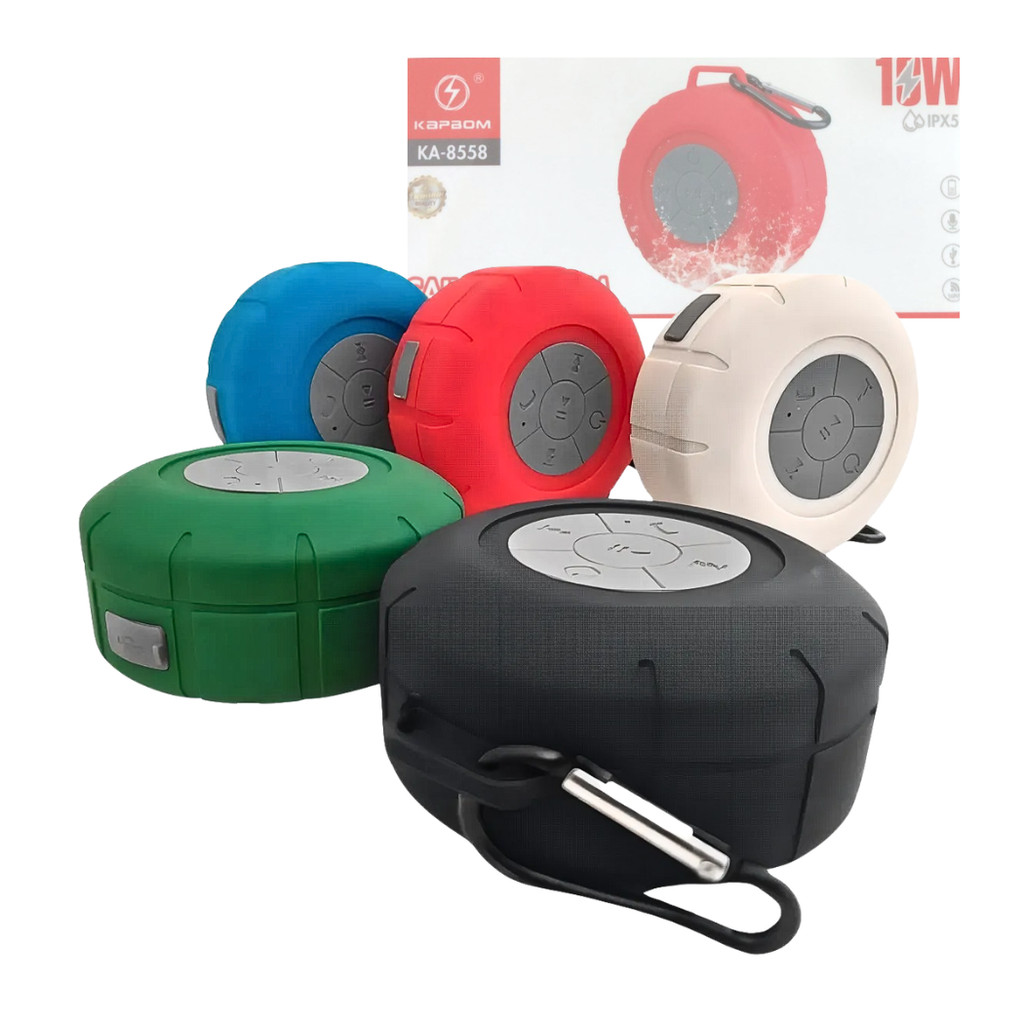 Mini Caixa de Som Bluetooth Color À Prova D'agua 10W com Alça Transporte KA-8558