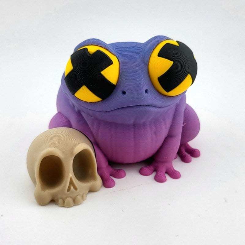 Decoração Sapinho Skull Kawaii 3D