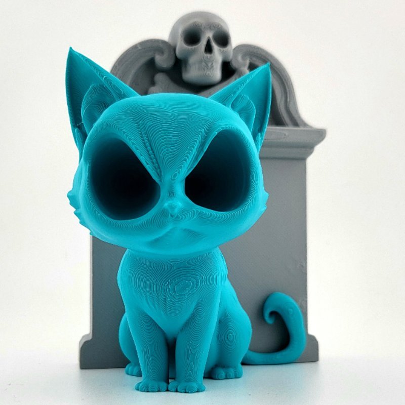 Decoração Gótica Kawaii: Gato Fantasma Exclusivo