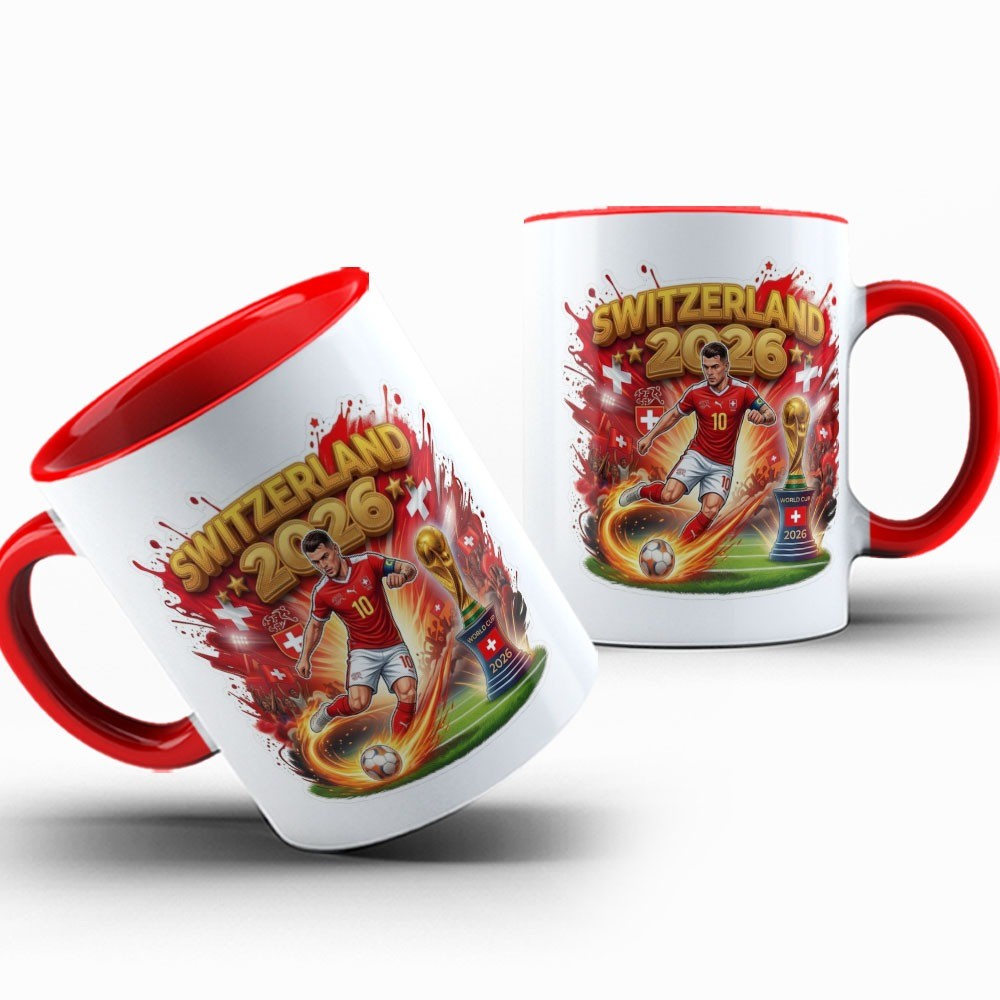 Caneca Xícara Suiça Copa do Mundo 2026 Switzerland
